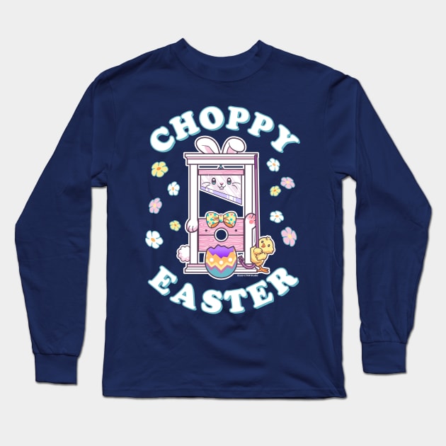 Choppy Easter Cute Bunny Guillotine Long Sleeve T-Shirt by CTKR Studio